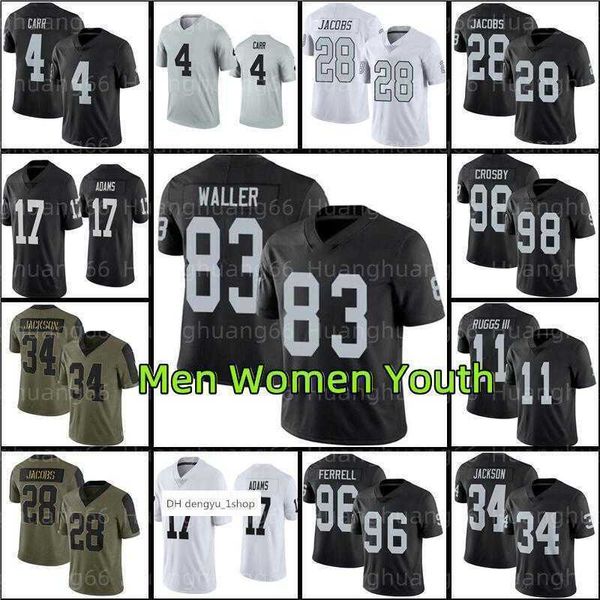 

17 davante adams football jersey chandler jones josh jacobs darren waller derek carr maxx crosby henry ruggs iii hunter renf''nfl&, Black;red