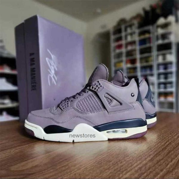 

ama x air violet ore 4 basketball shoes authentic retro dv6773-220 4s sports sneakers outdoor for mens with original