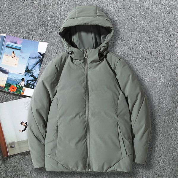 

men's down parkas mrmt brand leisure solid color winter spot warm ordinary youth zipper cotton gray down jacket jackets for male 221125, Black