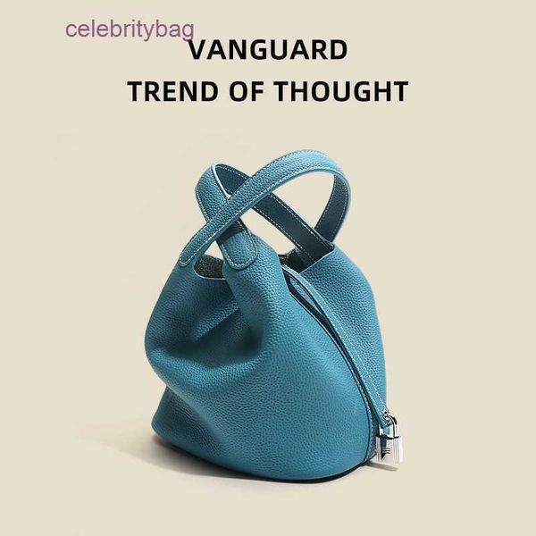 

original designer bag picotin locks herms new women's 2022 color matching high-end food basket bag bucket head layer cowhide versatile