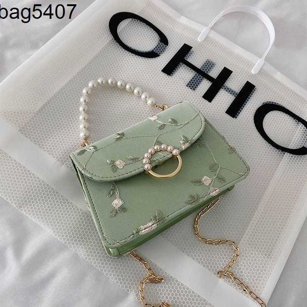 

tote bsg factory wholesale and retail women's bag 2023 summer new fashion lace shoulder msenger small square pearl hand