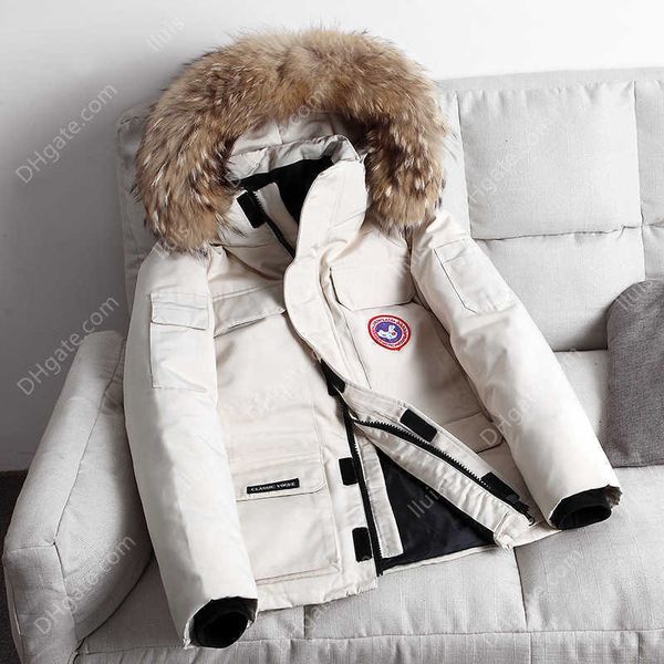 

designer winter women's hooded fur collar cold proof and warm thickening leisure work clothes down jacket, Black