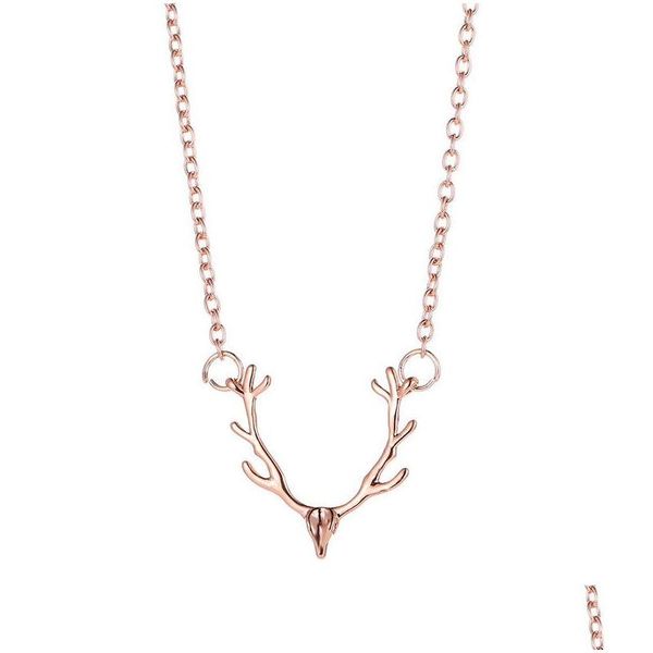

pendant necklaces elk head pendant necklaces for women cute animal deer pendants antler necklace jewelry gift drop delivery 2021 dhxp7, Silver