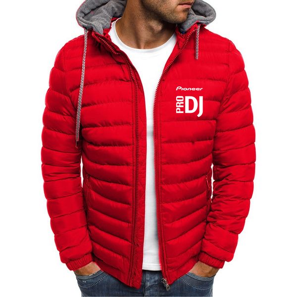

men's down parkas winter men's pioneer pro dj printed neutral minimalist style warm down zipper jacket customizable hoodie down ja, Black