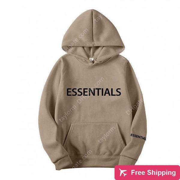 

2023 essentials hoodie men women sweatshirt men's letter printed oversized hooded hip-hop hight street sweatshirts fashion, Black