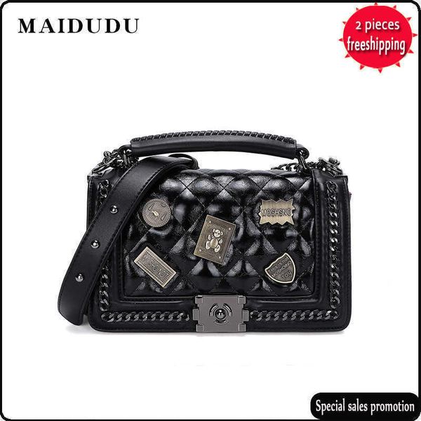 

factory direct sales 50% off designer bags maidudu female 2022 new badge lingge chain xiaoxiangfeng single shoulder msenger bag hand