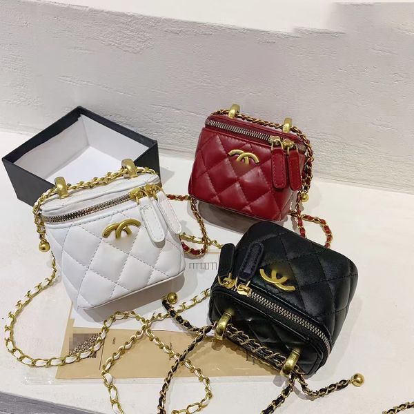 

chanei new chain cosmetic bag crossbody bags pu material shoulder bagss tassel decoration small slingbags for women 12x11x8cm