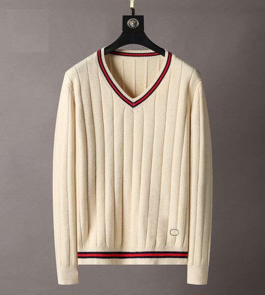 

men's sweaters fashion casual long sleeved round neck soft knit pullovers designer letters embroidery 2022 autumn winter academic style, White;black