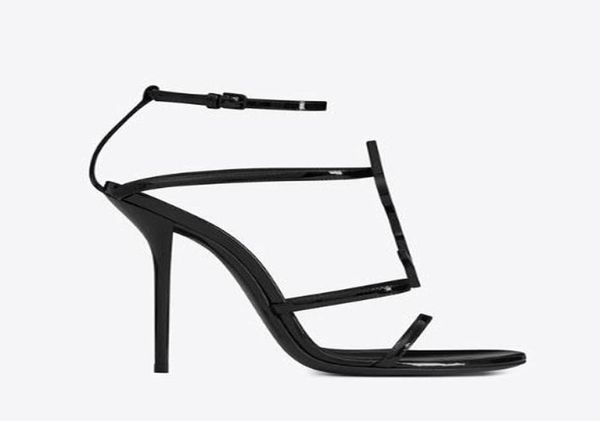 

2020 new women colorful heels sandals tstrap highheeled pumps 4 colors ladies patent leather dress single shoes6577104, Black