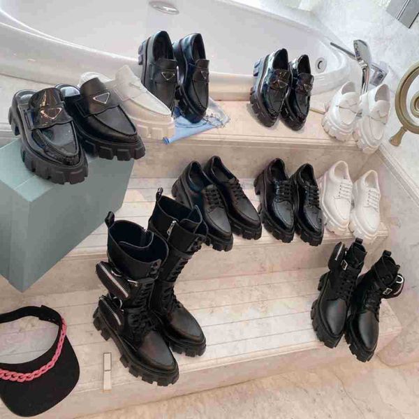 

casual shoes leather shoe platform sneakers designer women monolith black cloudbust outdoor classic p triangle patent matte loafers box
