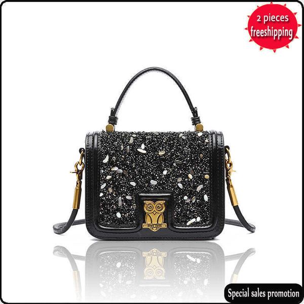 

factory direct sales 50% off designer bags autumn and winter 2022 new diamond inlaid rain flower stone one shoulder msenger bag advanced tex