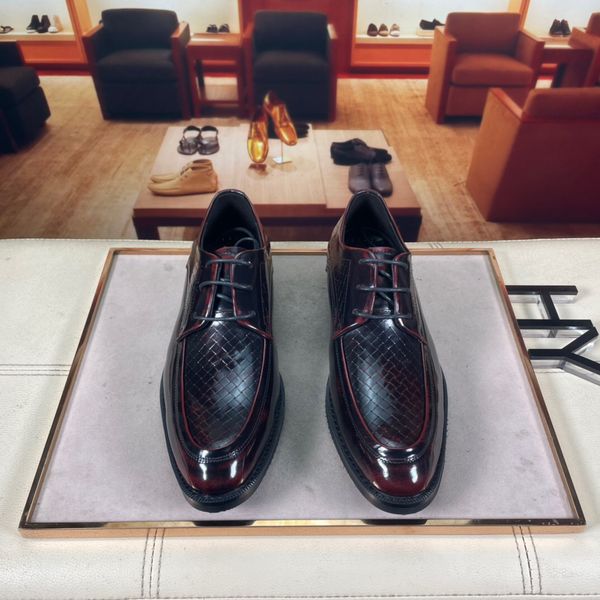 

2023 mens dress shoes designer lace up men formal oxford shoes male casual breathanle outdoor flats size 38-44, Black