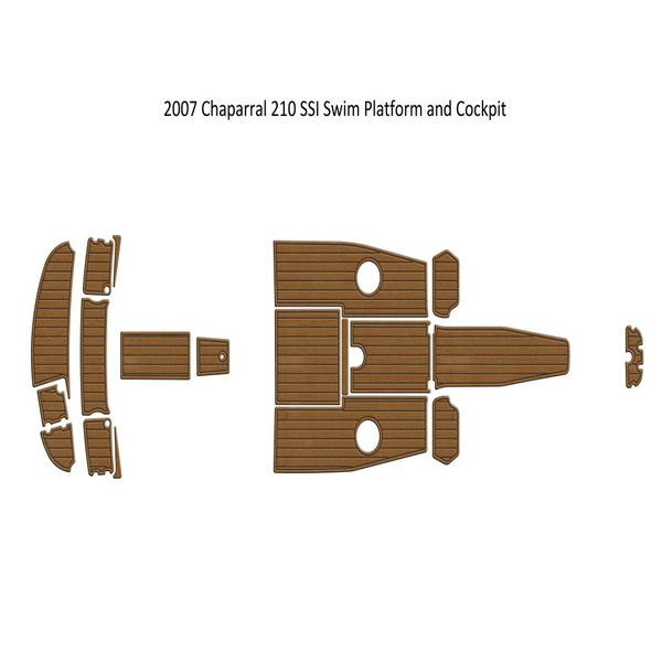 

2007 chaparral 210 ssi swim platform cockpit boat eva foam teak floor pad mat