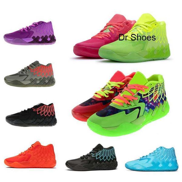 

lamelo ball mb-1 men women basketball shoe green black red blue rick morty mens trainer breathable comfortable sport sneakers