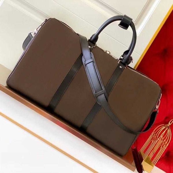 

men's leather messenger bag fashion classic designer canvas outdoor hand luggage one shoulder travel bag wholesale