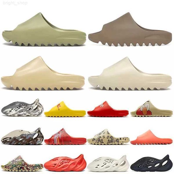 

shoe 35 v2 5  kanyes '' comfortable slides shoes west slippers desert sand men women beach resin slide fly, Black