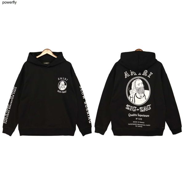 

men's hoodies designer sweatshirts 2022 new fashion brand amirs printed hoodie long sleeve casual men women hoodie, Black
