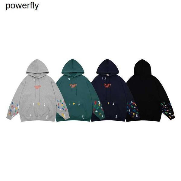 

men's hoodies sweatshirts 2022 new graffiti galery dept fashion brand couple large loose sweatshirt loose hoodie, Black