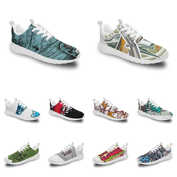 

men women custom sports shoes anime cartoon animal design diy word black white blue red colorful outdoor mens trainer 251