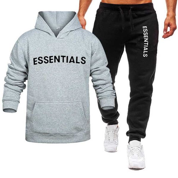 

tracksuits 2022 fashion men's and women's sweater hoodie spring autumn set plush print coat sport, Gray