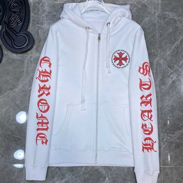 

designer chromes heartss hoodie sweatshirts winter sweaters red sanskrit letter flower hooded cardigan sweatshirt long sleeves casual clothi, Black