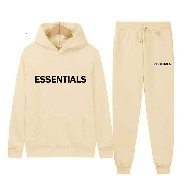 

tracksuits essentials spring and autumn men's women's hooded sweater sportswear two-piece leisure suit customized, Gray