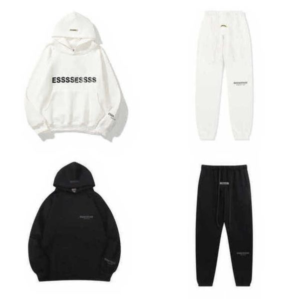 

luxury men's brand tracksuits sweatshirts letter esss hoodies men women sportswear pants suit hooded sweater casual pullover couple ho, Gray