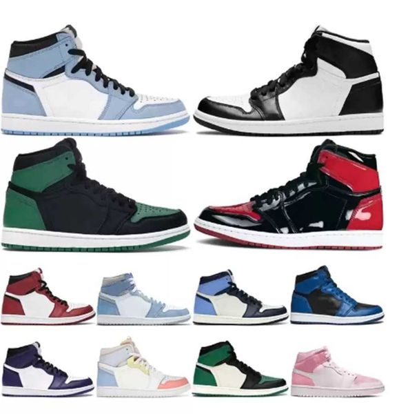 

2022 sneakers 1s men women with box basketball shoes barely rose light smoke grey 2.0 kentucky blue berry pink quartz linen mens sports, Black