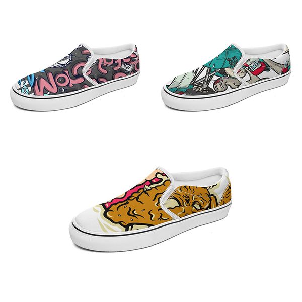 

men women diy custom designer strapless canvas shoes low sneakers triple black customization uv printing sports sneakers xuebi 100-250191