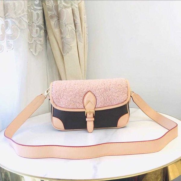 

designer bag strap hh women designer shoulder bags wool diane handbag pink wide jacquard cross body flower flap canvas genuine leather lady
