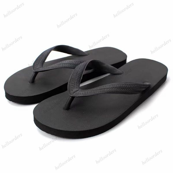 

thai rubber flip flops mens slippers home slip proof deodorant durable wear students wear beach shoes outside the dormitory, Black