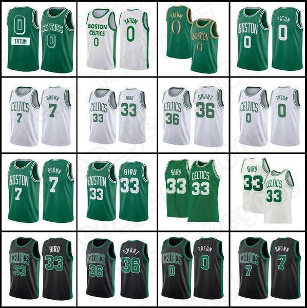 

jersey bostons jayson 0 tatum celtices retro larry 33 bird jaylen 7 brown marcus 36 smart basketball 75th anniversary mens jerseys s-xxl&#03, Black;red