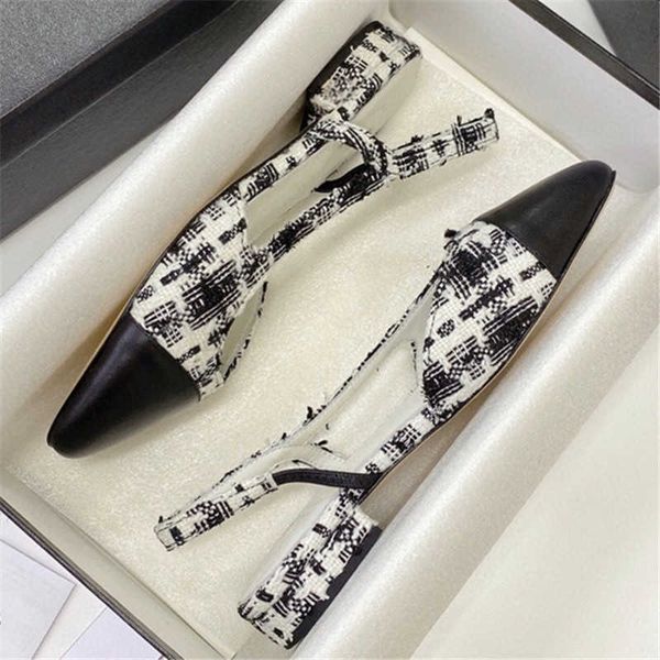 

fashion-women summer patchwork shallow sandals women's classic women shoes high heels mixed color chunky single flats genuine leather s, Black