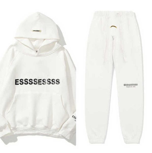 

men's luxury brand tracksuits sweatshirts letter es hoodies men women sportswear pants suit hooded sweater casual pullover couple hood, Black