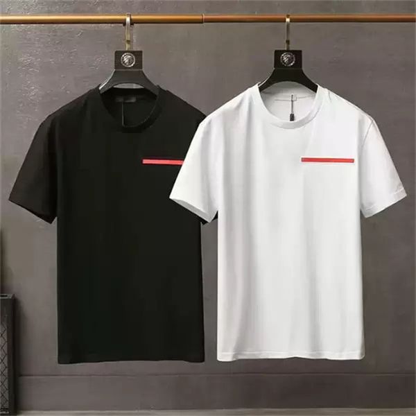

mens t shirt designer womens wear man tshirt letter luxurys clothing sleeve solid color design red layering letter pattern wholesale black a, White;black