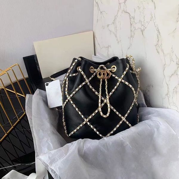 

large bucket bags drawstring bags with chain gold tone metal classic quilted purse satchel for ladies