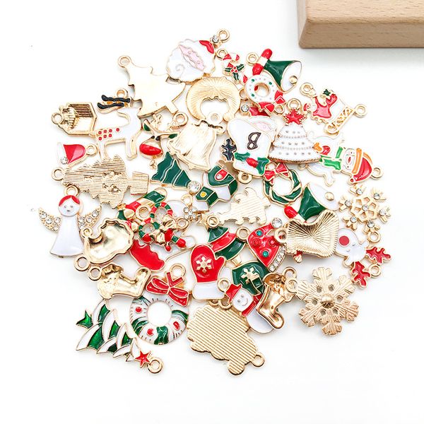 

charms for keychain necklace bracelet jewelry making supplies findings & components acessories cartoon christmas pendant gift wholesale, Bronze;silver