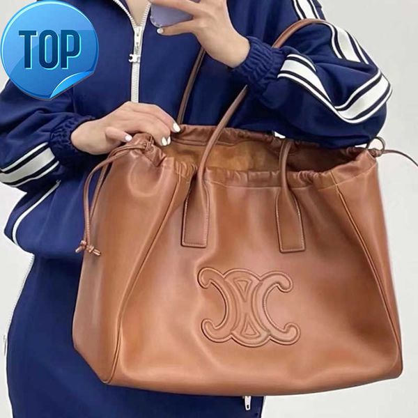 

women's designer bags large capacity autumn and winter new fashion triumphal arch drawstring shopping one shoulder portable tote bag fa
