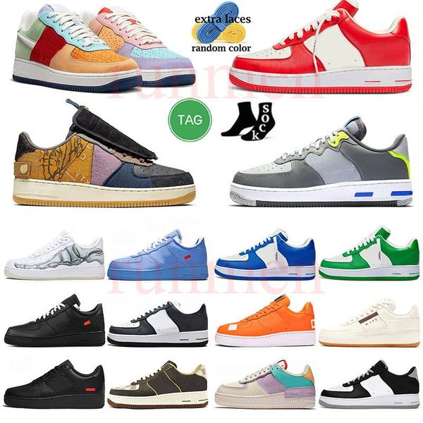 

running shoes casual lows wholesale af1 designer 2022 new us13 eur 36-47 mens womens triple black white red green blue university gold orang