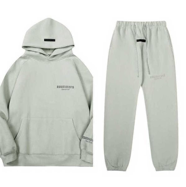

luxury men's classic tracksuits sweatshirts letter es hoodies men women's sweater print casual sportswear pants suit pullover cou, Gray
