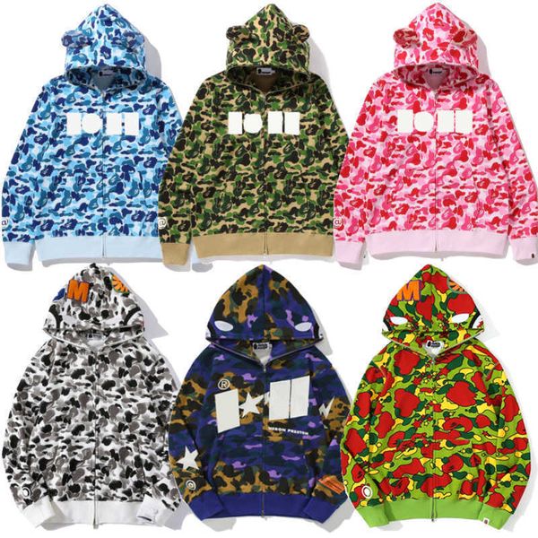 

mens hoodies black hoodie jackets women sportswear sweatshirt multiple color embroidery thick zipper streetwear christmas camouflage hoodies