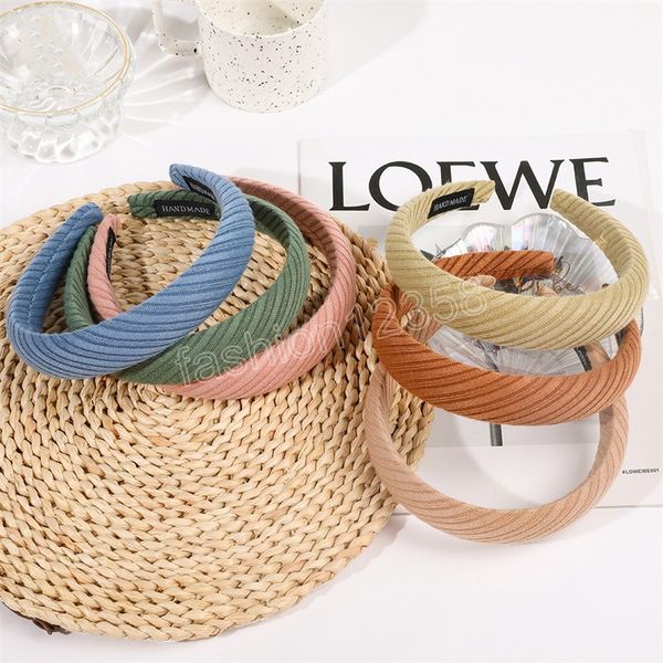 

solid wide headband hair bands hoop for women girls vintage knit thicken hairband headwear hair accessories gift, Silver