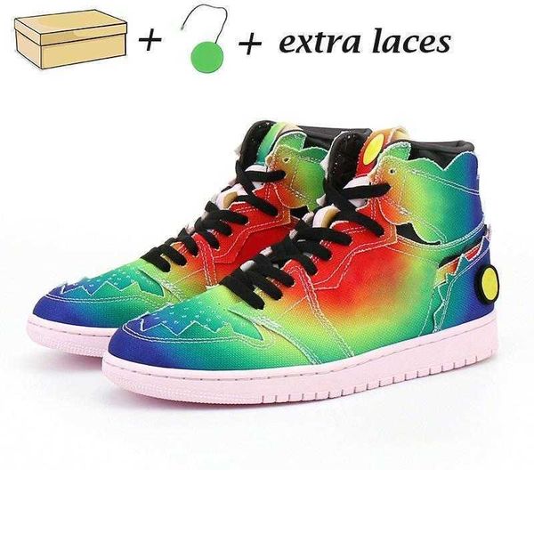 

shoes high og j balvin 1s jumpman colores vibras tie dye multi-color rainbow sports sneakers running