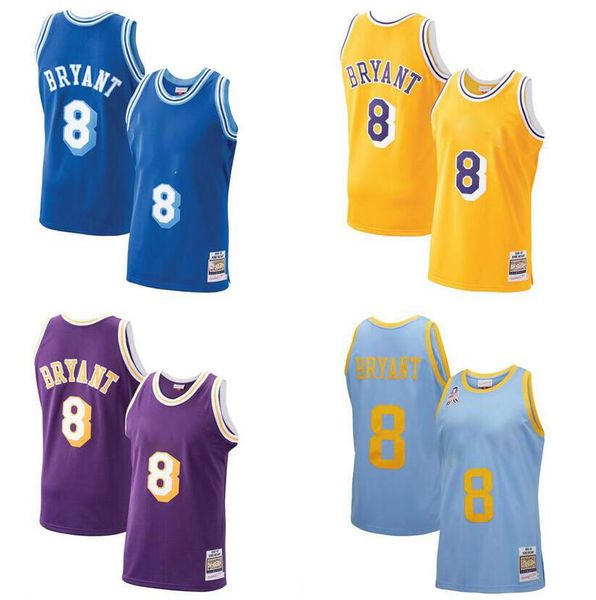 

stitched 8 bryant jersey mitchell and ness 1996-97 08-09 men retro basketball jerseys, Black;red