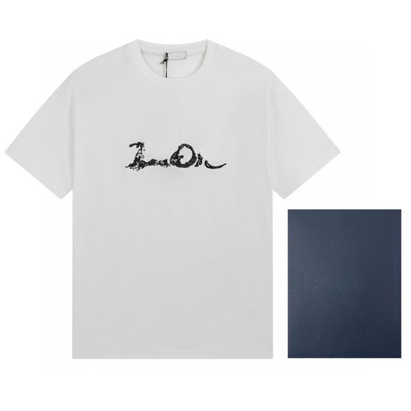 

men's t-shirts round neck embroidered and printed polar style summer wear with street pure cotton w2, White;black