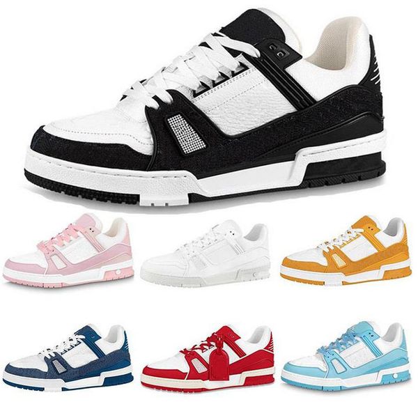 

lvity shoes designer sneaker casual shoes leather abloh overlays sneakers white green red blue letter platform low virgil trainer size 35-45, Black