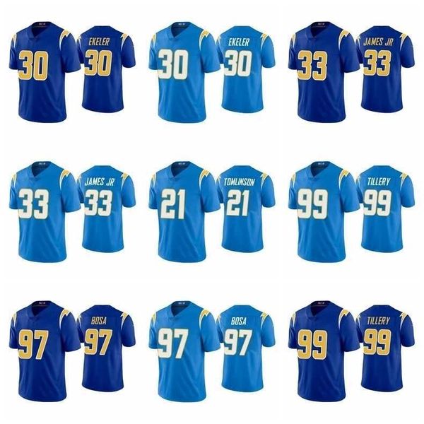 

jersey los angeles''chargers''men austin ekeler joey bosa jerry tillery derwin ladainian tomlinson royal 2nd alternate f, Black;red