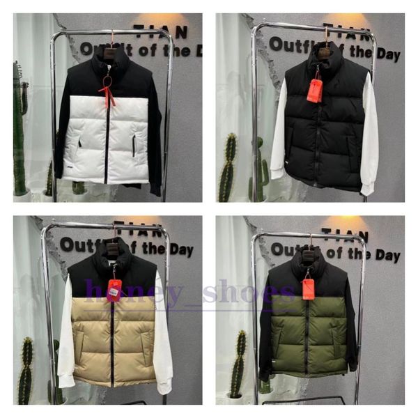 

men's clothing the french designer men winter down tactical vest classic feather jackets casual bodywarmer vests coat north puffer doud, Blue;black