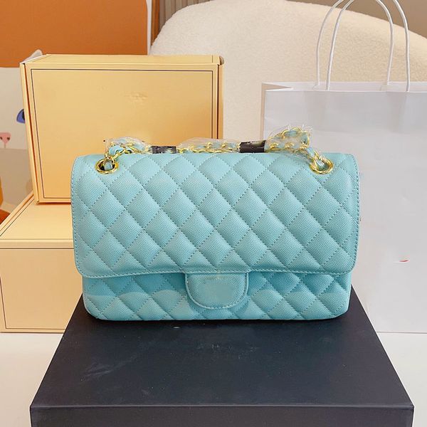 

women designer classic c double flap quilted bag caviar leather calfskin gold metal hardware matelasse chain crossbody shoulder multi pochet