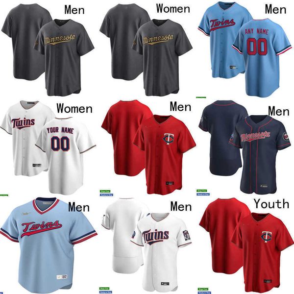 

baseball jersey 2022 all-star minnesota 27 ryan jeffers 1 nick gordon 21 tyler duffey 3 harmon killebrew 34 kirby puckett 22 miguel sano twi, Blue;black